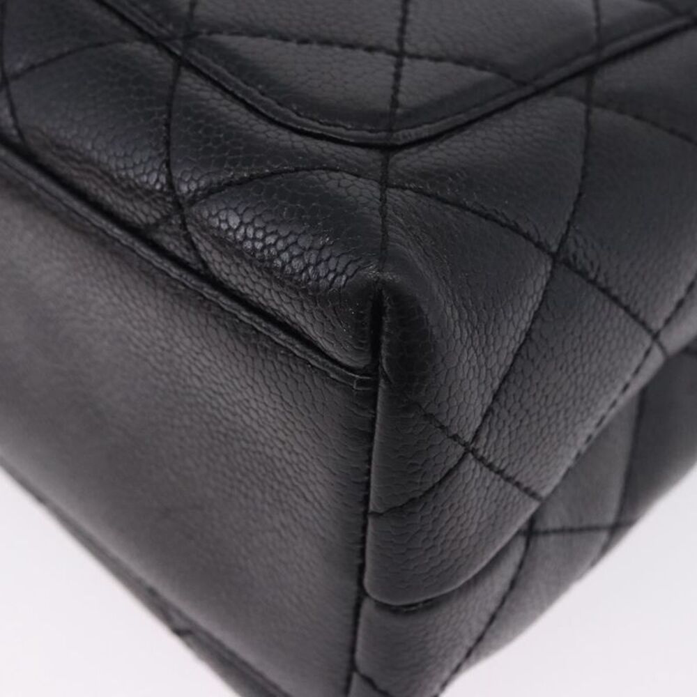 Chanel Coco Top Handle Quilted Caviar With Lizard Black Leather Handbag - Picture 7 of 16